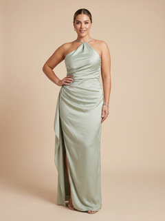 Babyboo Satin Halterneck Maxi Dress - Size Large