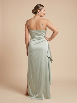 Babyboo Satin Halterneck Maxi Dress - Size Large