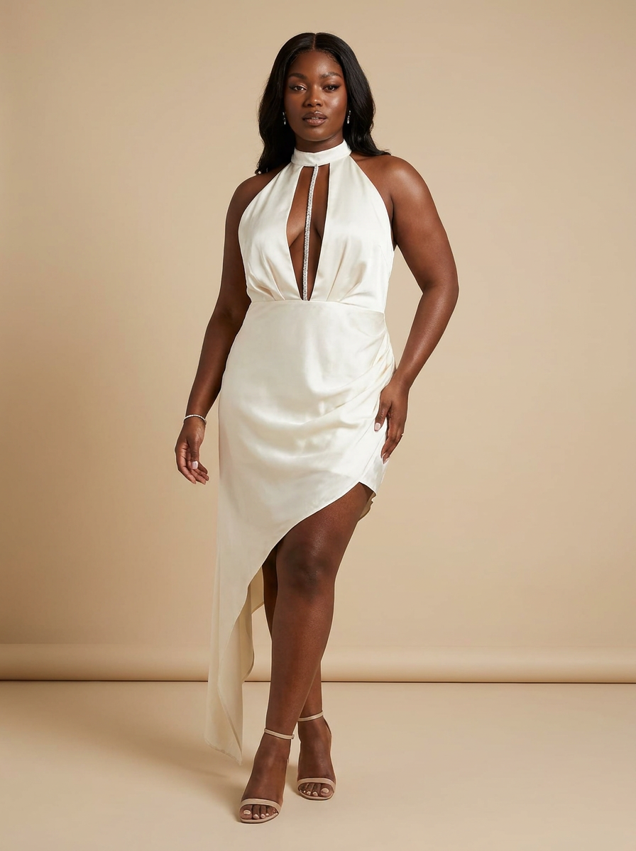 Club L London Halterneck Dress - Size 16