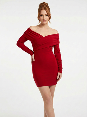 Club L London Bardot Midi Dress - Size 10