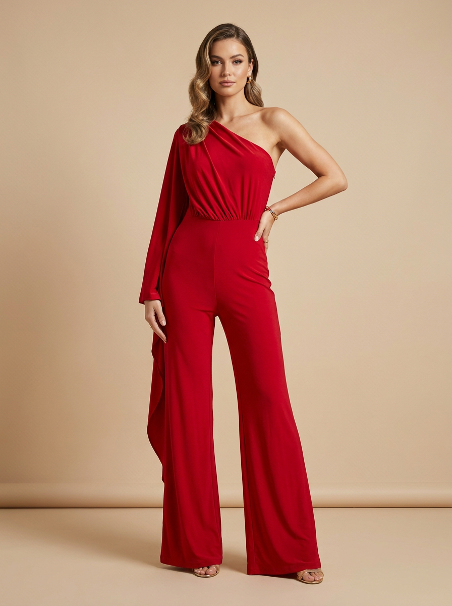 Club L London Red wide leg Jumpsuitn- Size 10