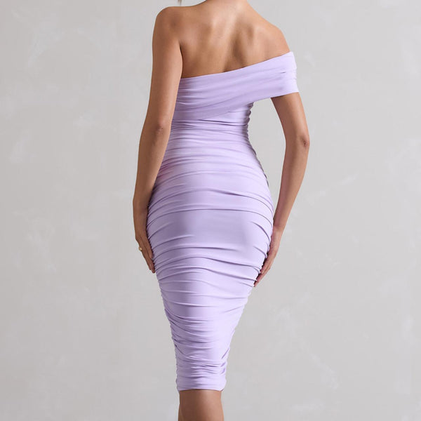CLUB L LONDON Remember me Ruched midi dress - Lilac