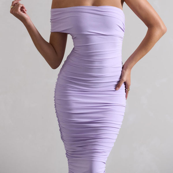CLUB L LONDON Remember me Ruched midi dress - Lilac