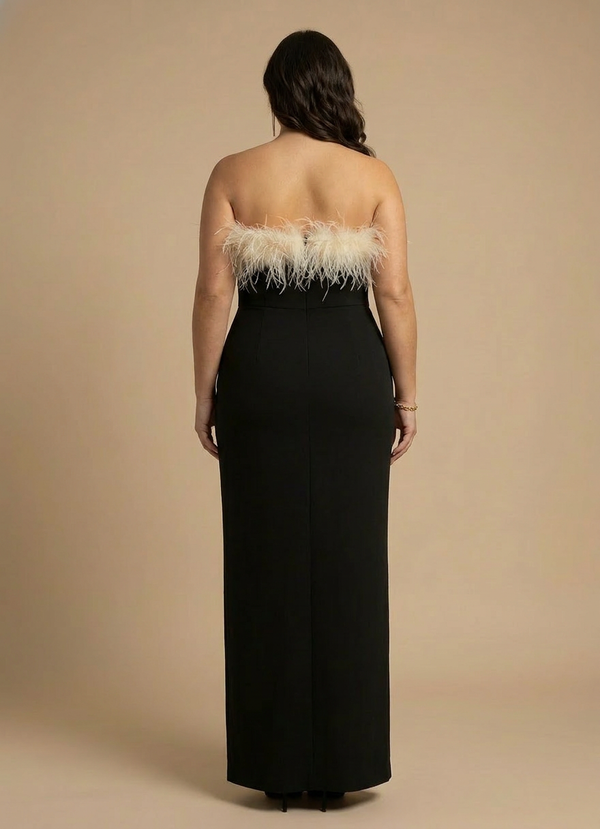House of CB Maxi Dress with Fur - Size L+