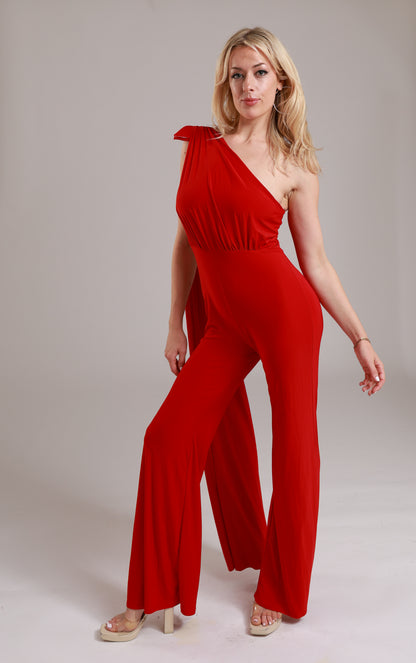 Red wide leg Jumpsuit