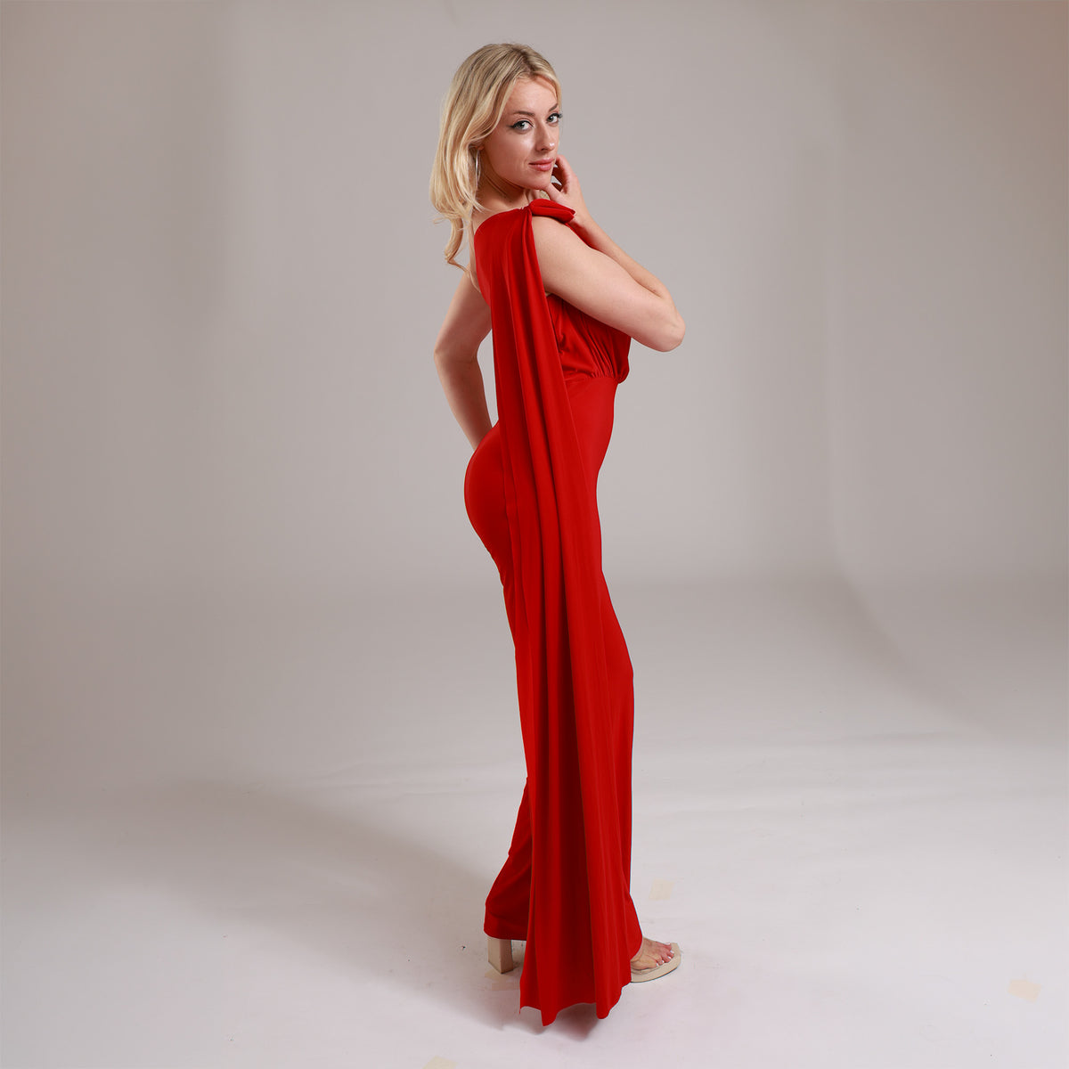 Red wide leg Jumpsuit