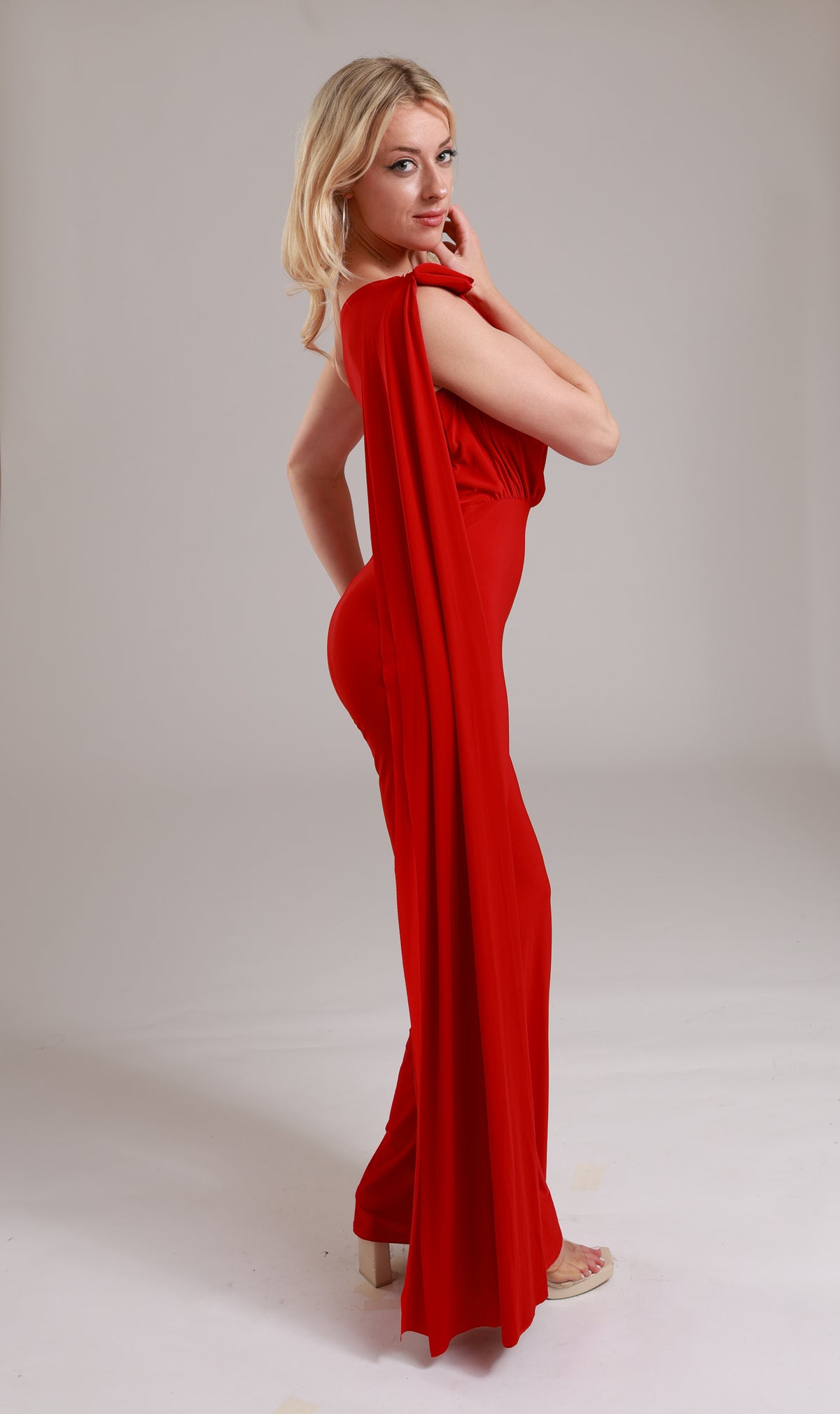 Red wide leg Jumpsuit