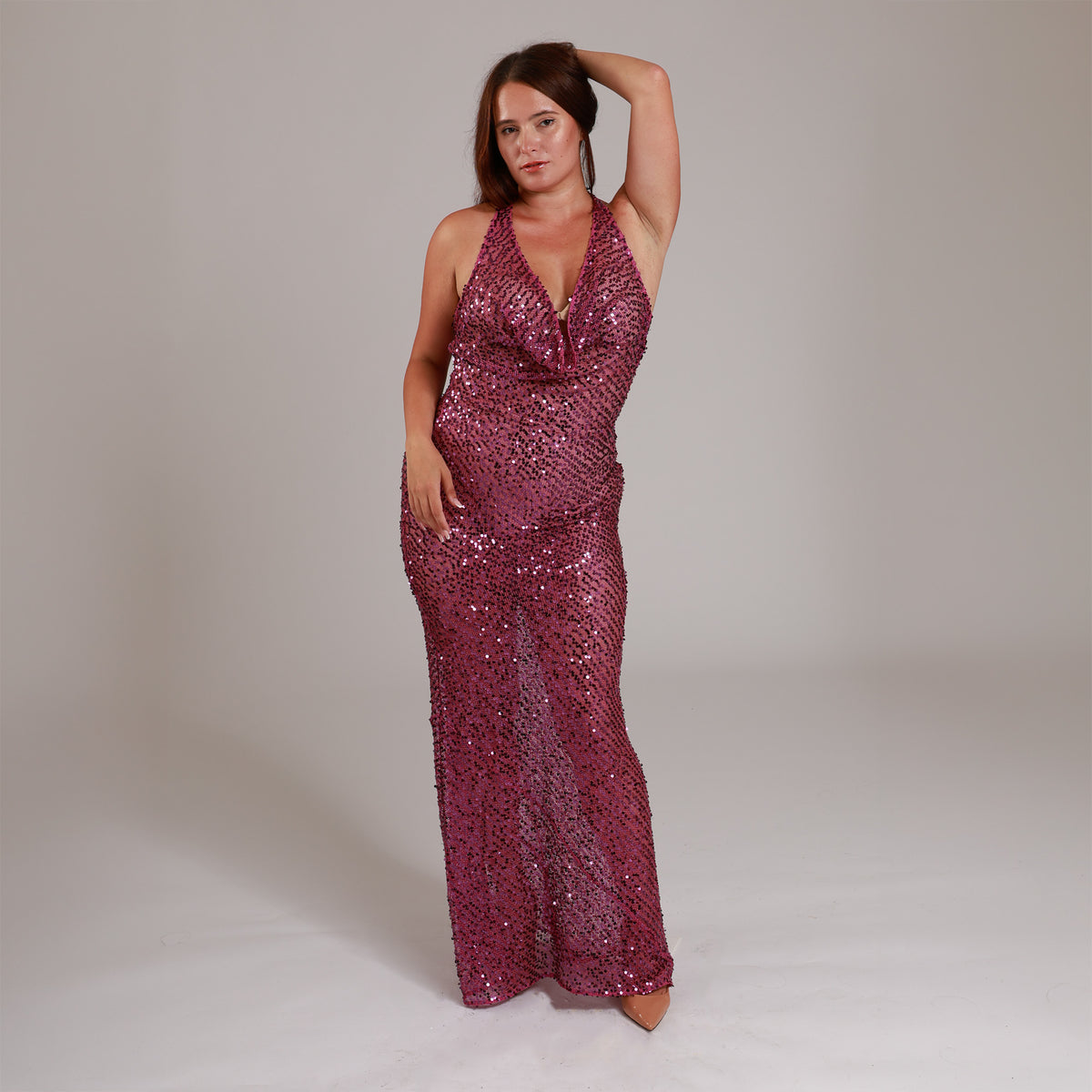 Verona Sheer Sequin Maxi Dress