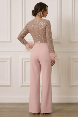 NADINE MERABI Amelia Pink Jumpsuit.- Size Small