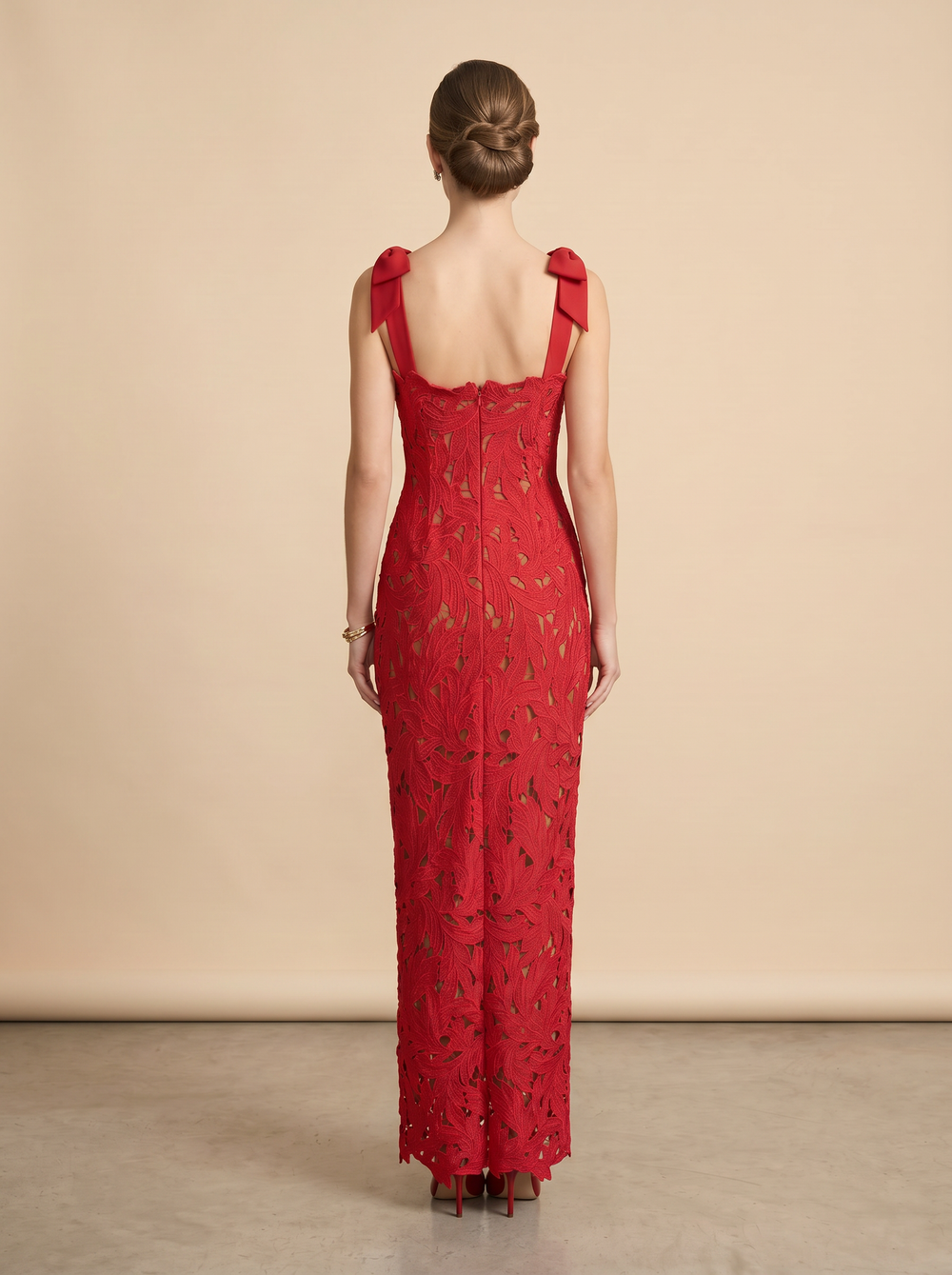 House of CB Bow Detail Maxi Dress - Size Medium