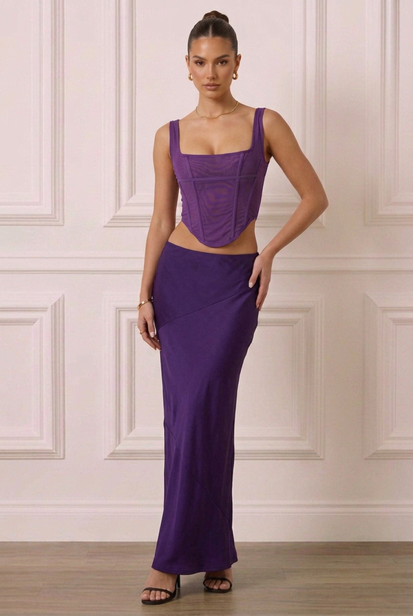 HOUSE OF CB Maxi Skirt and Corset Co-ord - Size Small