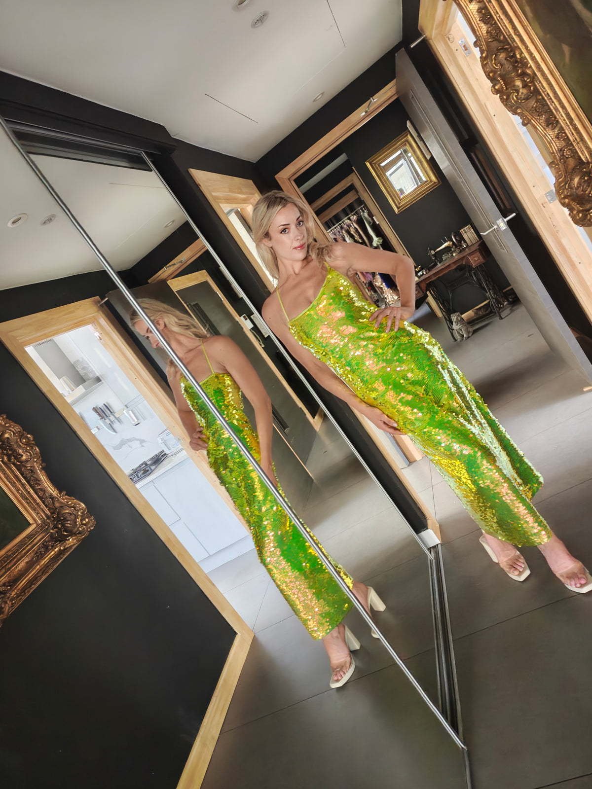 Lily Sequin Maxi Dress