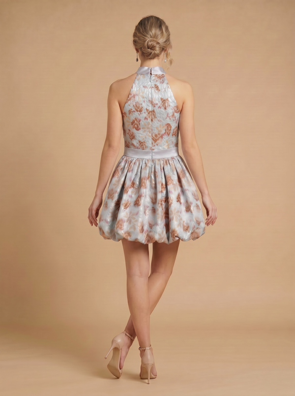 Love Shack Fancy Bubble Hem Halterneck Dress - Size 10/12