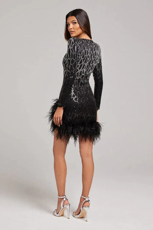NADINE MERABI Lexi Black Mini Dress