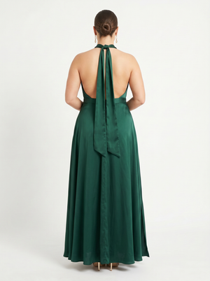 Nadine Merabi Satin Maxi Dress - Size 16