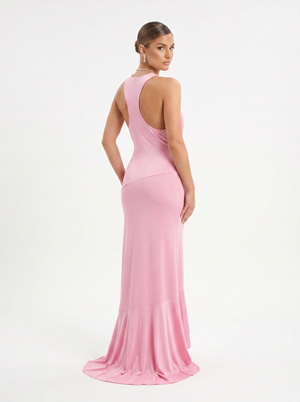 RAT & BOA Blush Pink Cowl Neck Maxi Dress - Size XL