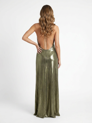 RAT & BOA Venus Bronze  Maxi Dress - Size Medium