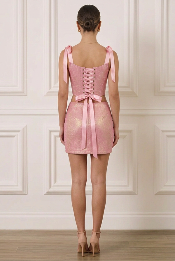 SUGAR THRILLZ Sparkle Corset Co-ord - Size Small