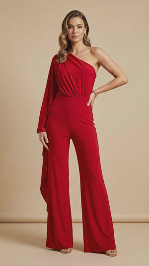Club L London Red wide leg Jumpsuitn- Size 10