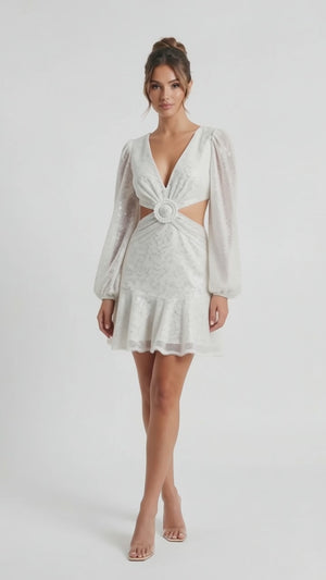 Nadine Merabi Floaty Broach Dress - Size 12