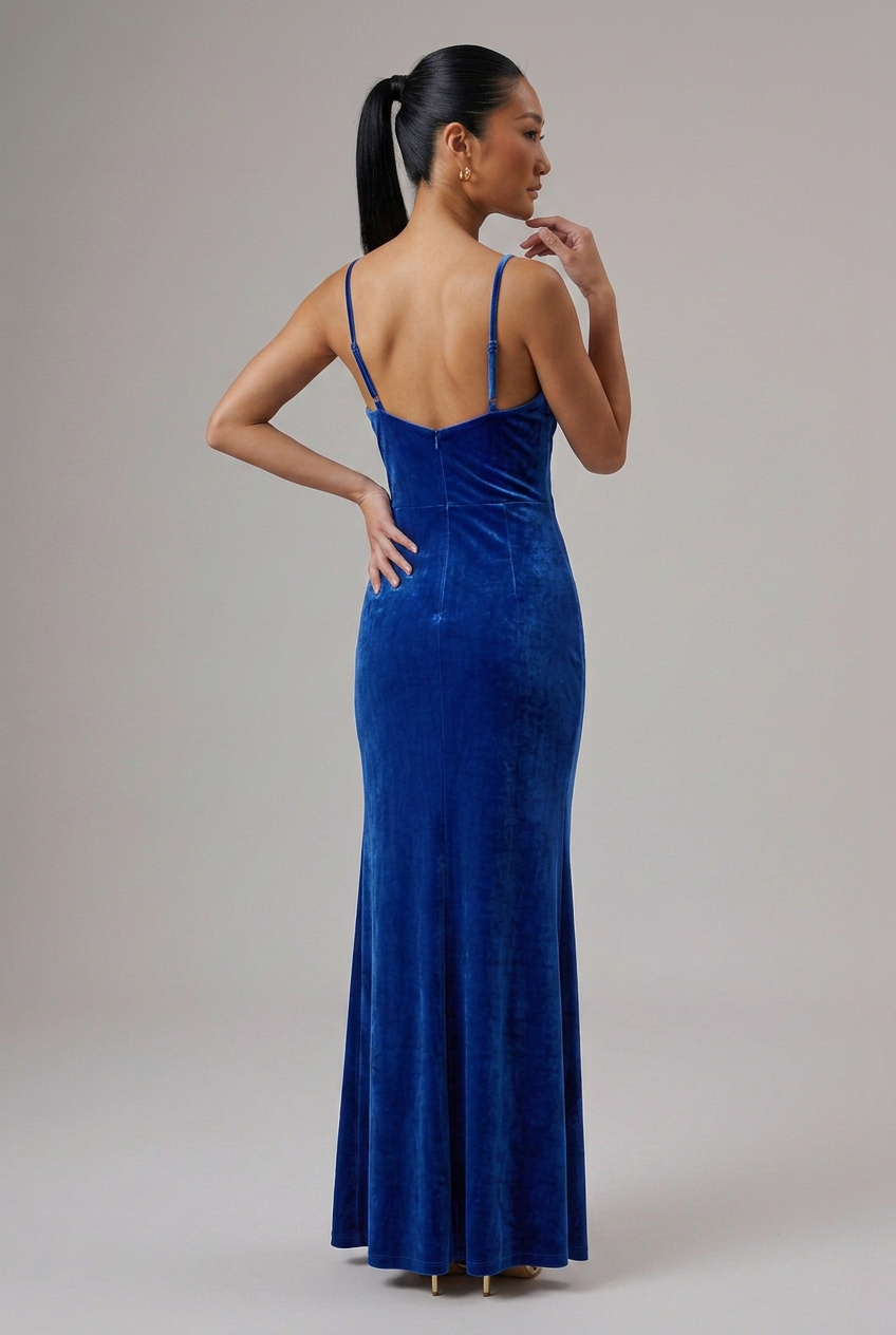RAT & BOA  Sahara Velvet Dress in Sapphire Blue.- Size XS