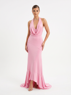 RAT & BOA Blush Pink Cowl Neck Maxi Dress - Size XL